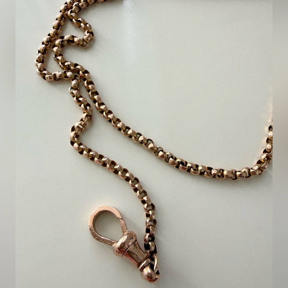 Antique Victorian 9ct Gold Chain with Dog Clip - Picture 7 of 7
